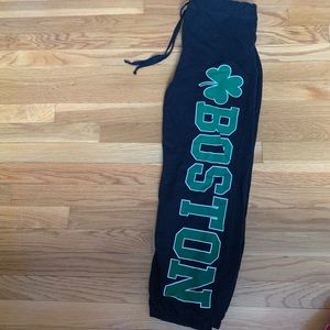 Black BOSTON cuffed sweatpants